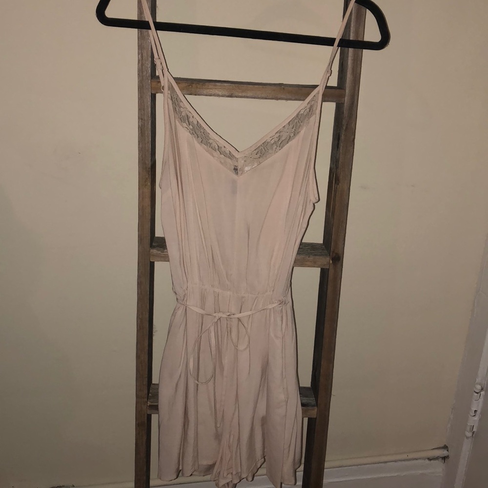 Nude lacy romper